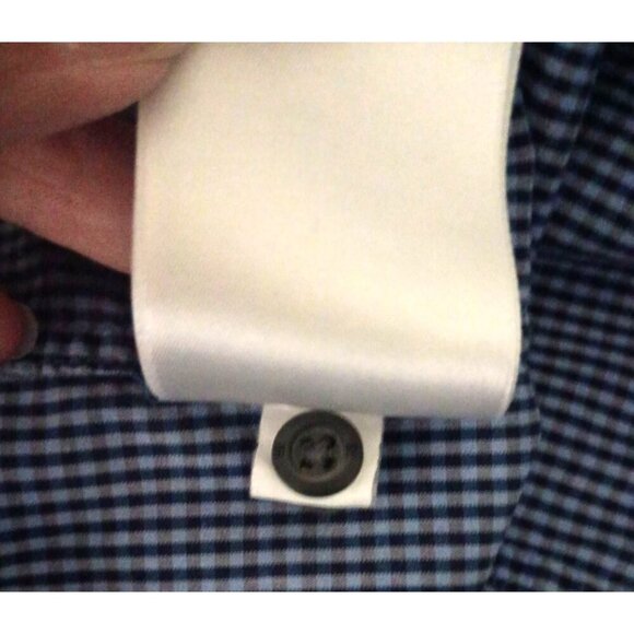 Banana Republic Slim Fit Blue Button-Up Shirt Men’s M Cotton Blend Long Sleeve - Picture 2 of 5